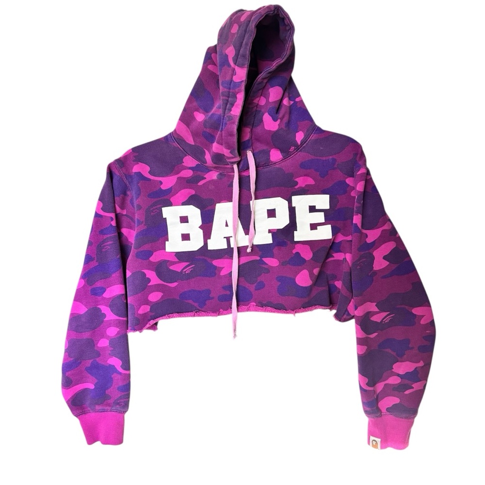 Bape Vibrant Purple and Pink Camo Hoodie Nice Quality Heavy Fabric Large